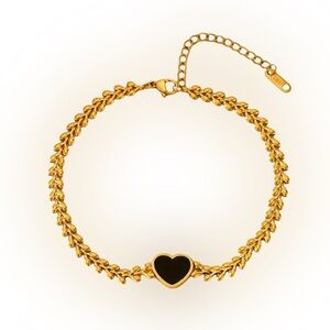 Golden Heart Ankle Bracelet
